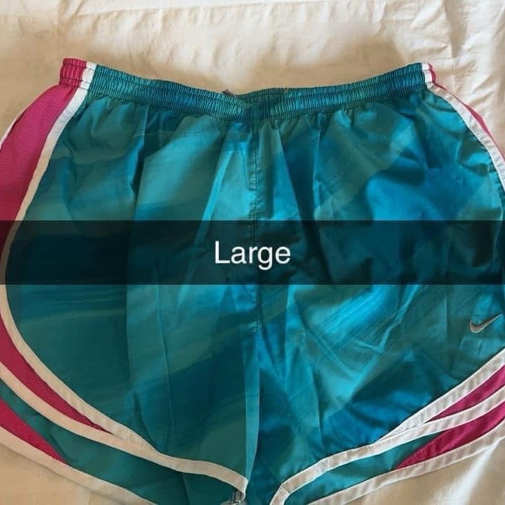 Nike Blue and Pink Athletic Shorts Lightweight Design